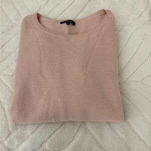 Women's Pink Quince Boat Neck short sleeve cotton sweater